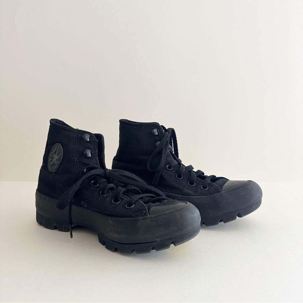 Converse Chuck Taylor All Star Monochromatic Black Lugged High Top sneakers
